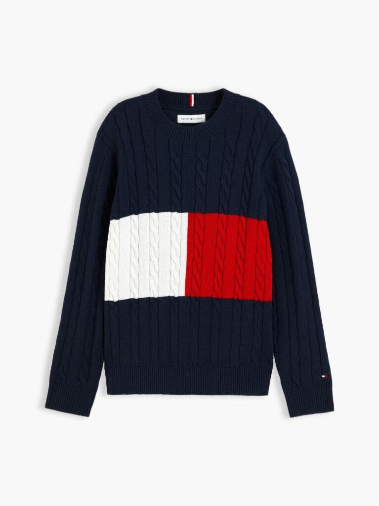 Blue Cotton Cable Sweater  Boys