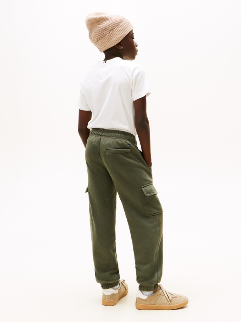 Green NYC Print Cargo Sweatpants  Boys