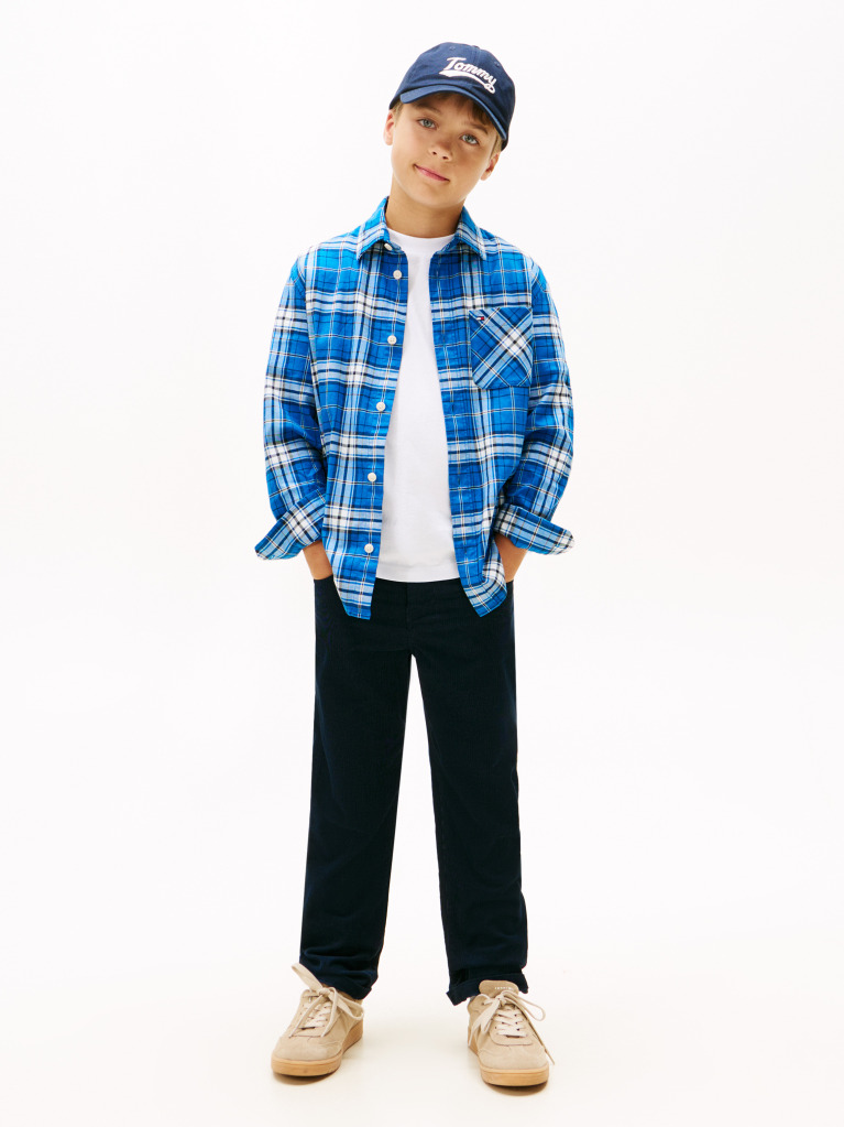 Multi Tommy Graphic Check Shirt  Boys