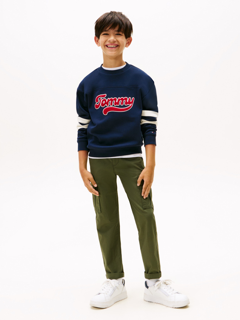 Blue Varsity Back Logo Colour-Blocked Sweatshirt  Boys