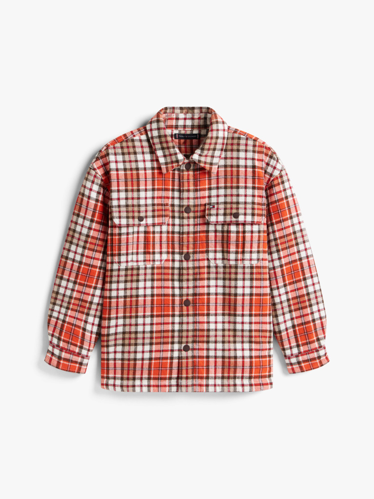 Multi Καρό Overshirt Σε Κανονική Γραμμή Από Twill  Αγόρια