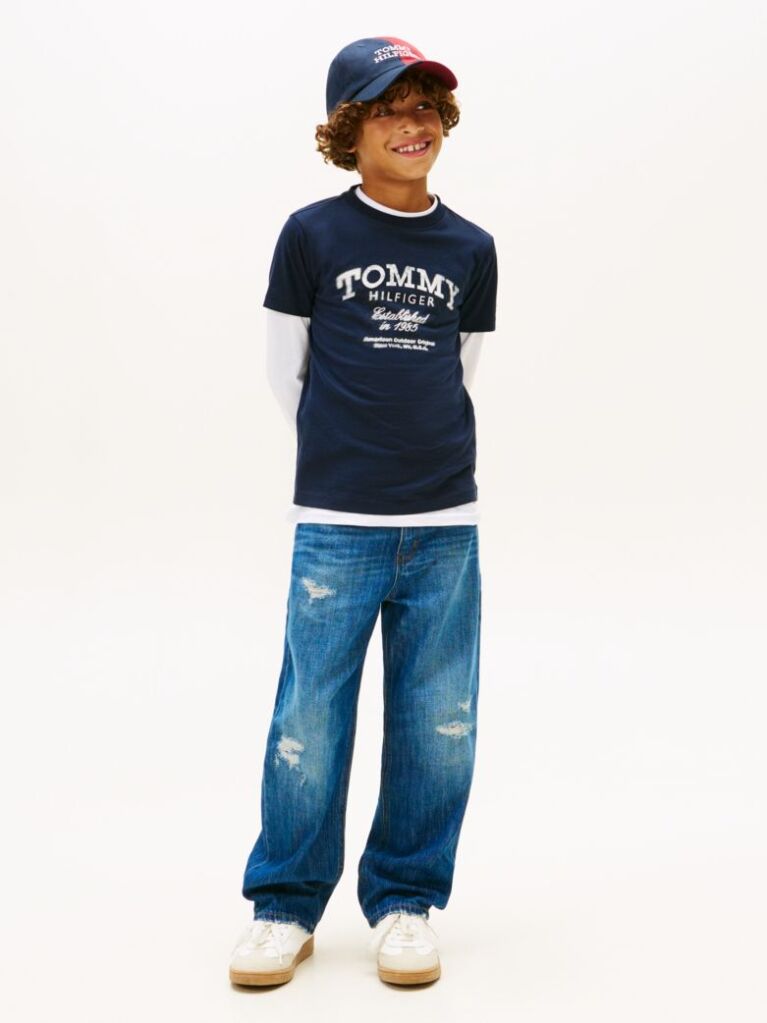 Blue Logo Print T-Shirt  Boys
