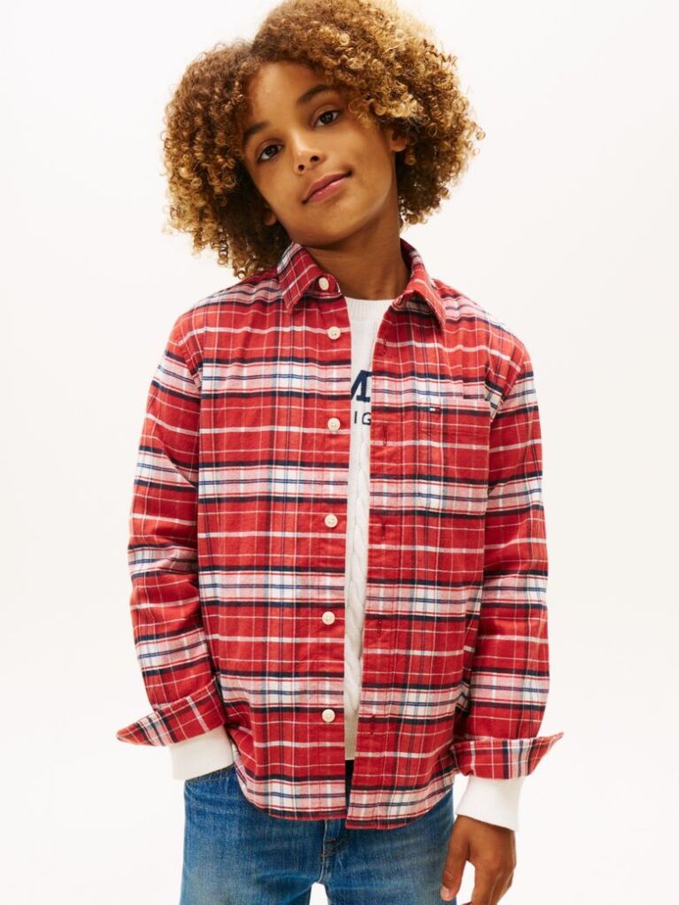 Multi Regular Fit Check Shirt  Boys