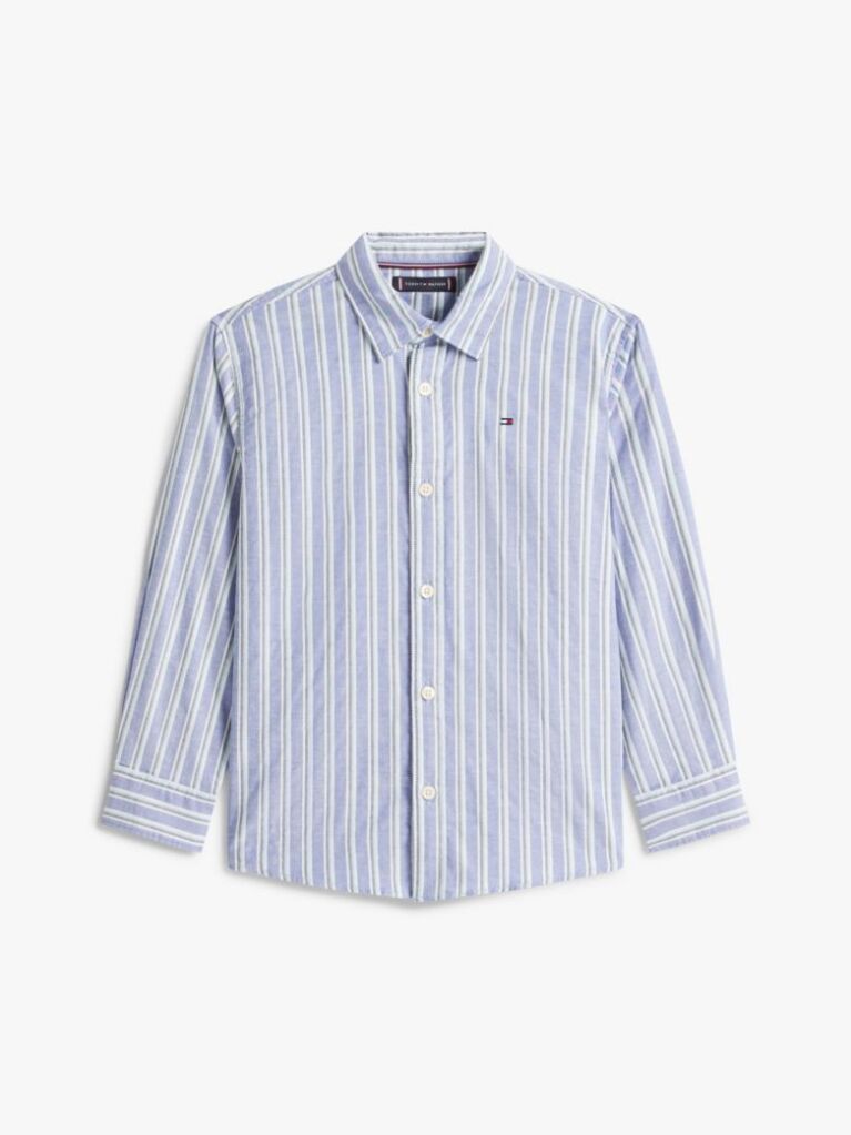 Blue Festive Regular Fit Stripe Oxford Shirt  Boys