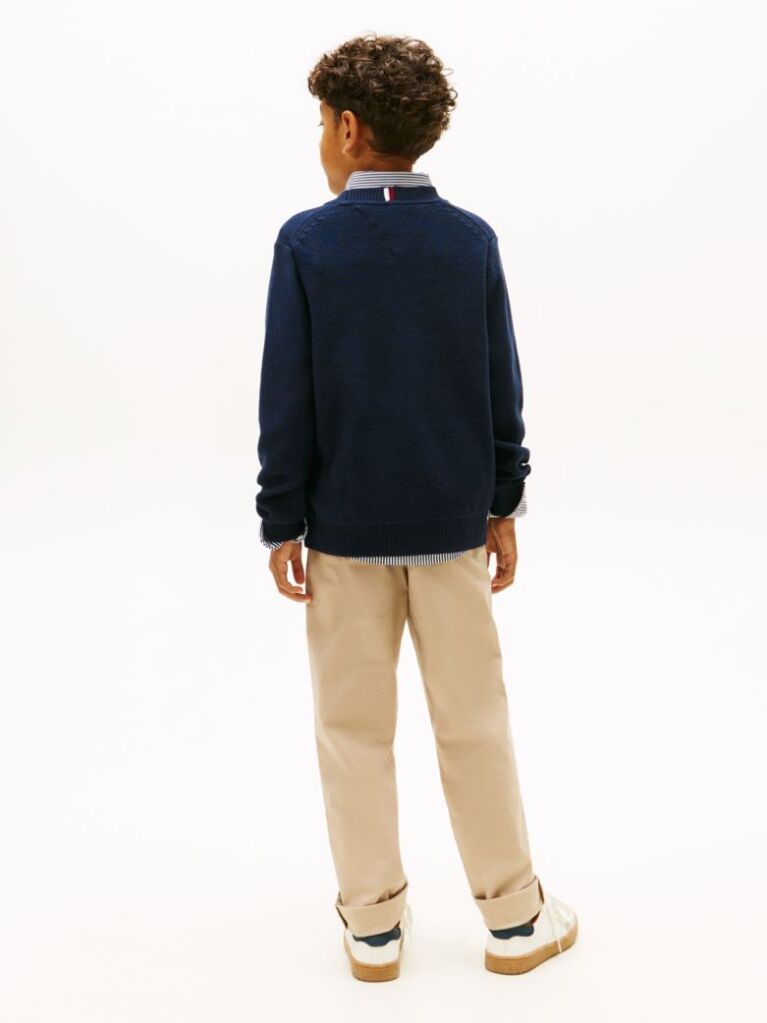 Blue Monotype Graphic Crew Neck Sweater  Boys