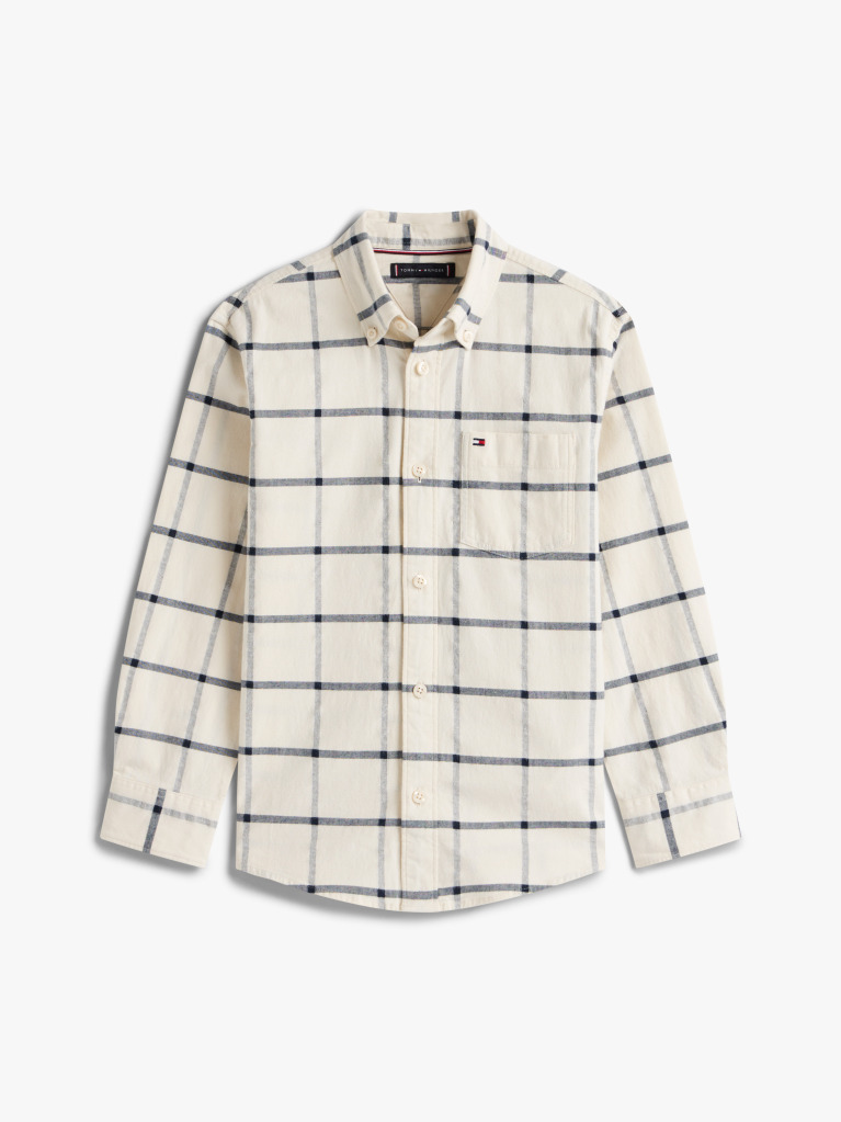 Multi Regular Fit Windowpane Check Shirt  Boys