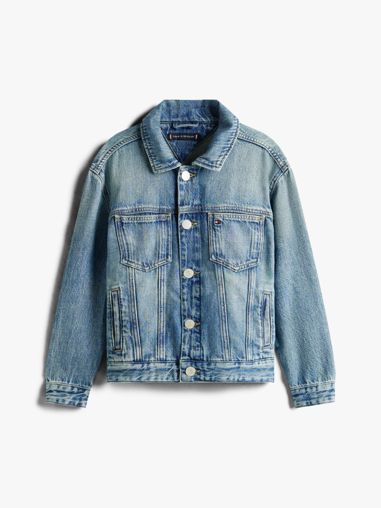 Μπλε Denim Trucker Τζάκετ Με Πίσω Σχέδιο  Αγόρια