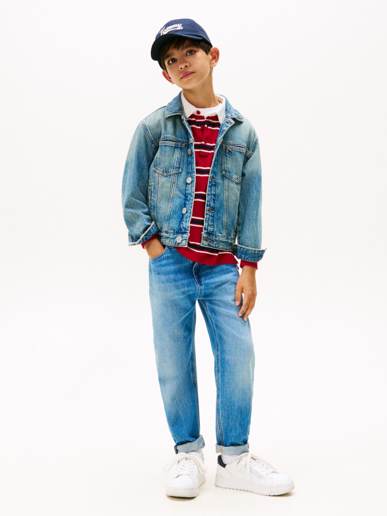 Μπλε Denim Trucker Τζάκετ Με Πίσω Σχέδιο  Αγόρια