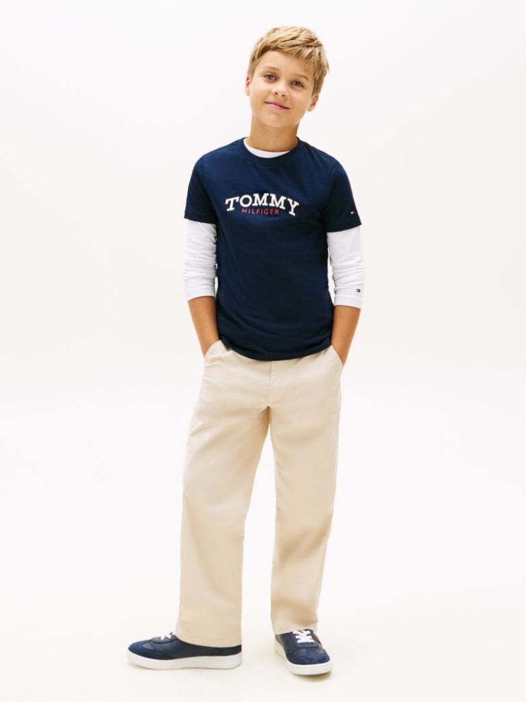 Blue Logo Crew Neck Jersey T-Shirt  Boys