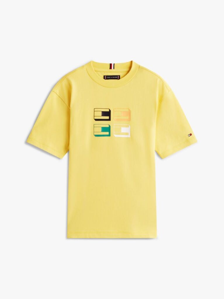 Yellow 3D Flag Graphic Jersey T-Shirt  Boys