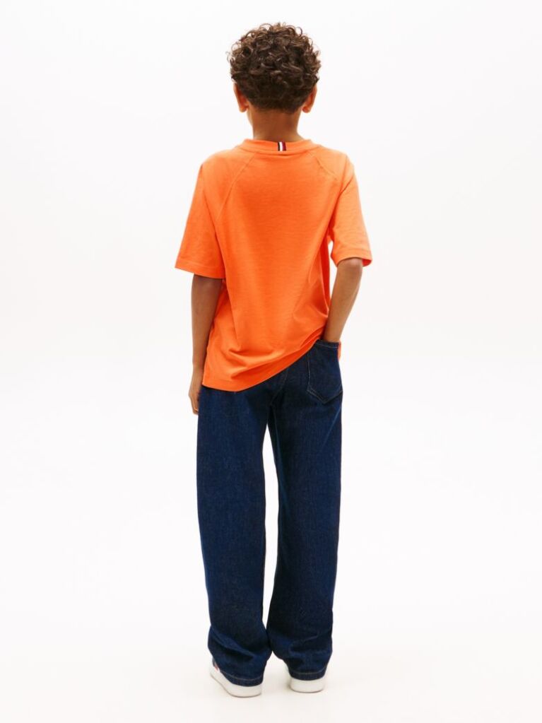 Orange Smiley Flag Logo Jersey T-Shirt  Boys