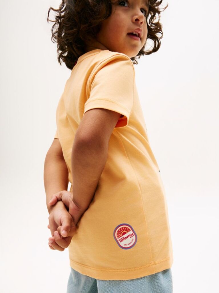 Orange Graphic Print Jersey T-Shirt  Boys
