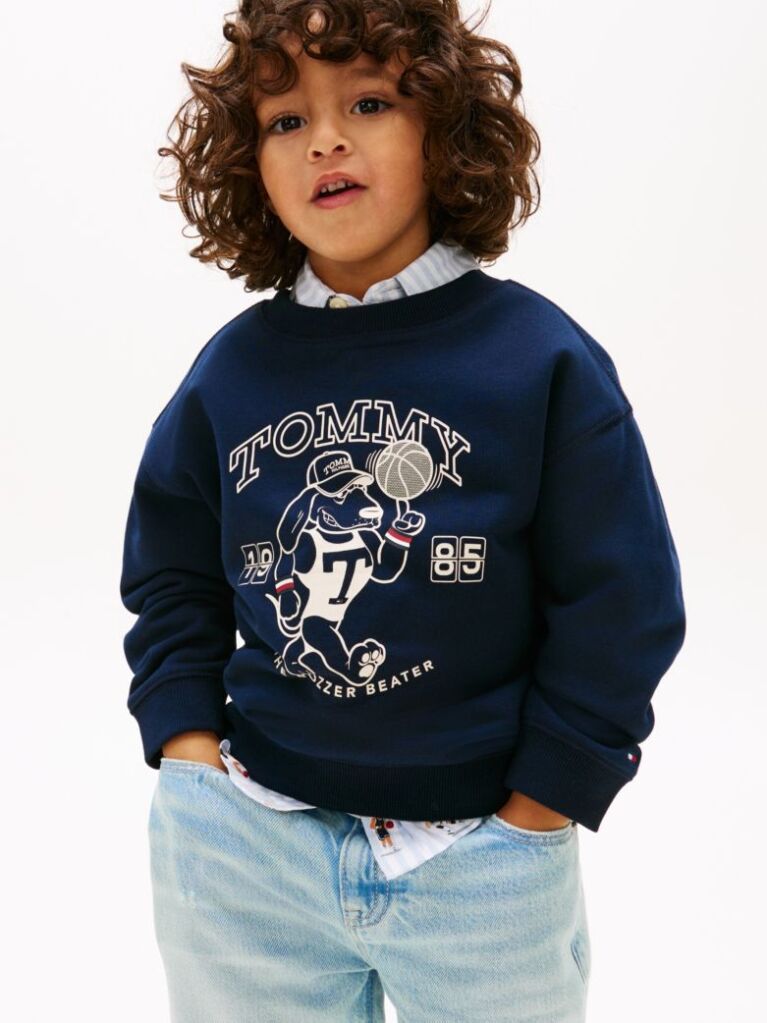 Blue Graphic Logo Terry Sweatshirt  Boys