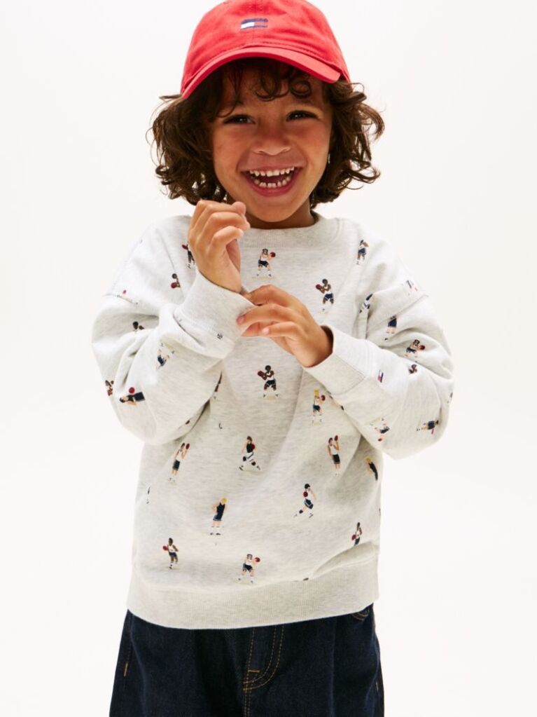 Grey Graphic Logo Terry Sweatshirt  Boys