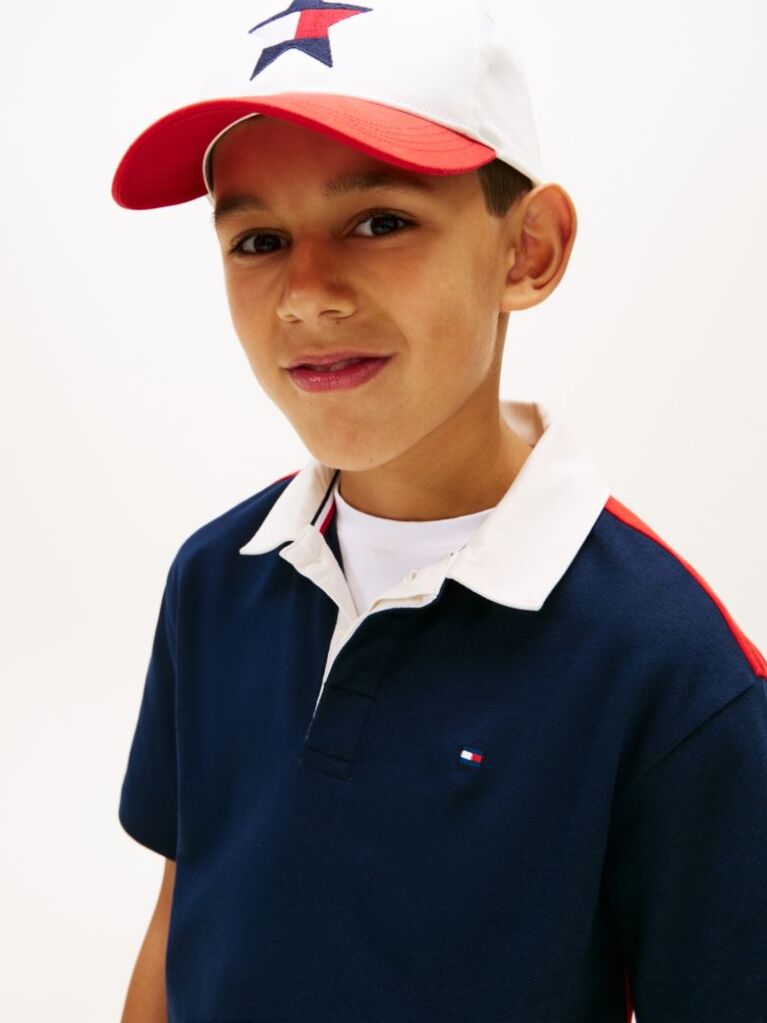 Blue Regular Colour-Block Jersey Rugby Polo Shirt  Boys