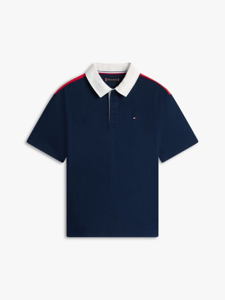 Blue Regular Colour-Block Jersey Rugby Polo Shirt  Boys