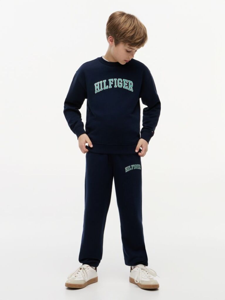Blue Logo Terry Crew Neck Sweatshirt  Boys