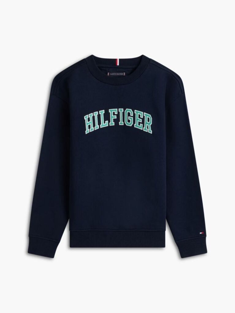 Blue Logo Terry Crew Neck Sweatshirt  Boys