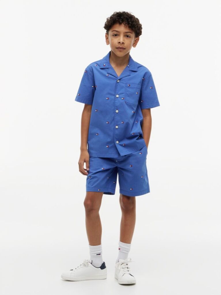 Blue Regular Fit Poplin Short Sleeve Shirt  Boys