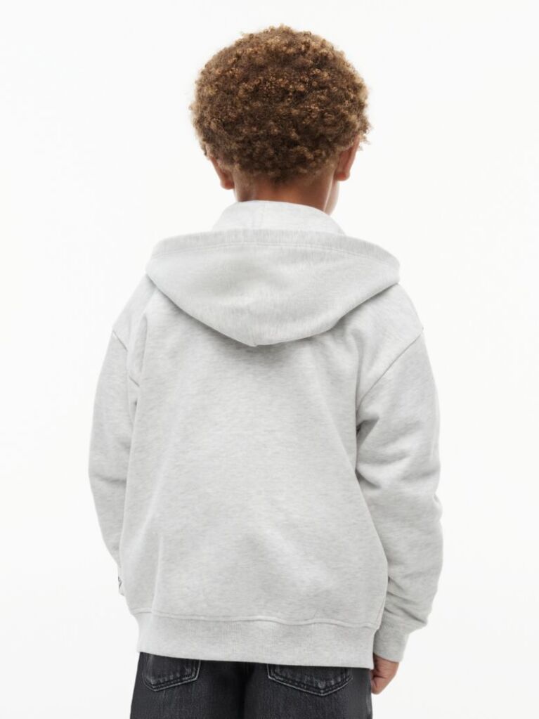 Γκρι Hoody Με Φερμουάρ Και Varsity Λογότυπο  Αγόρια
