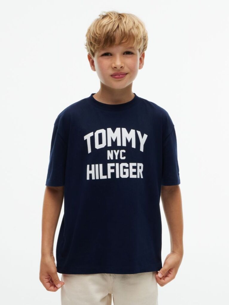 Blue Logo Jersey Crew Neck T-Shirt  Boys