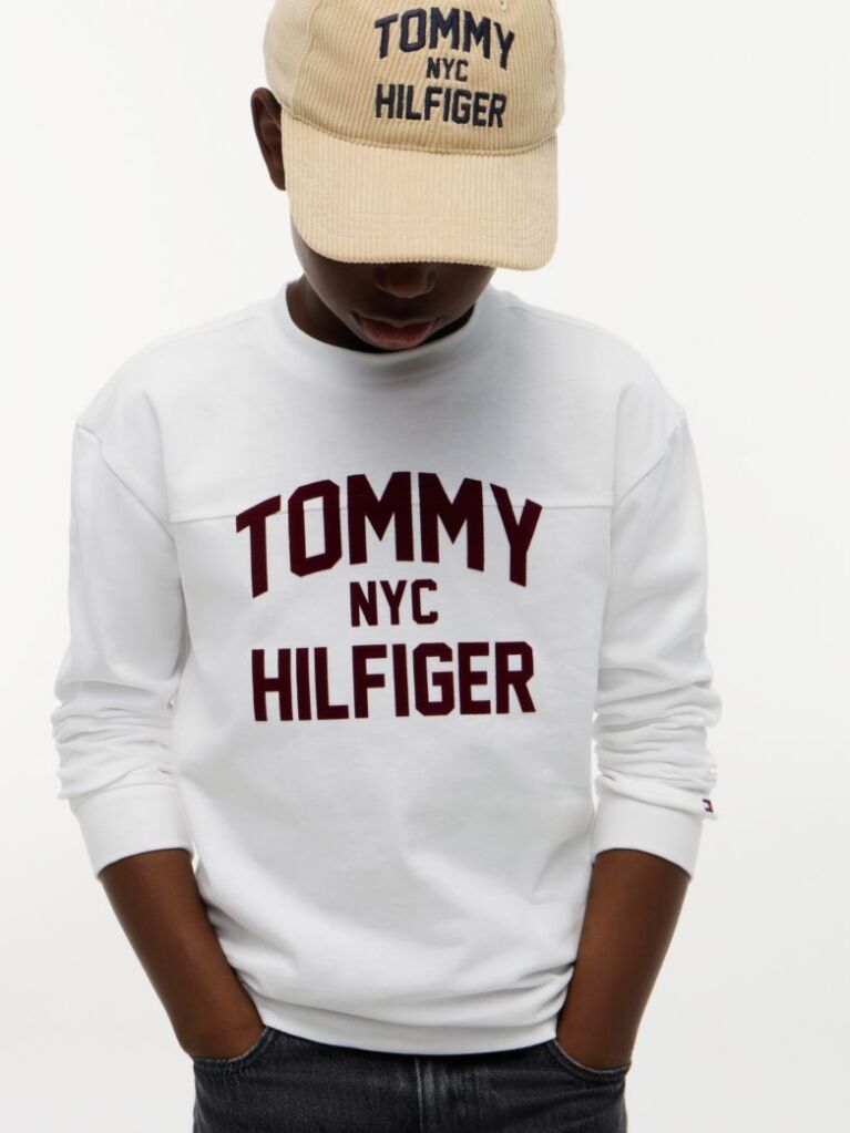 White Logo Long Sleeve T-Shirt  Boys