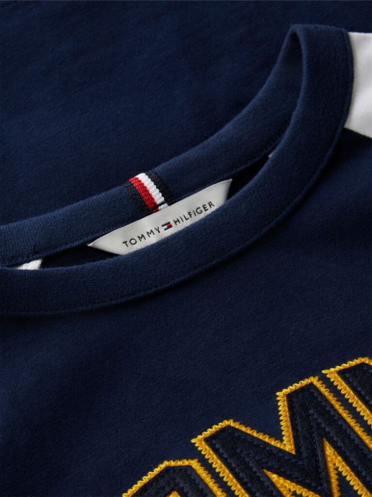 Μπλε T-Shirt Με Colour-Blocked Varsity Λογότυπο  Αγόρια