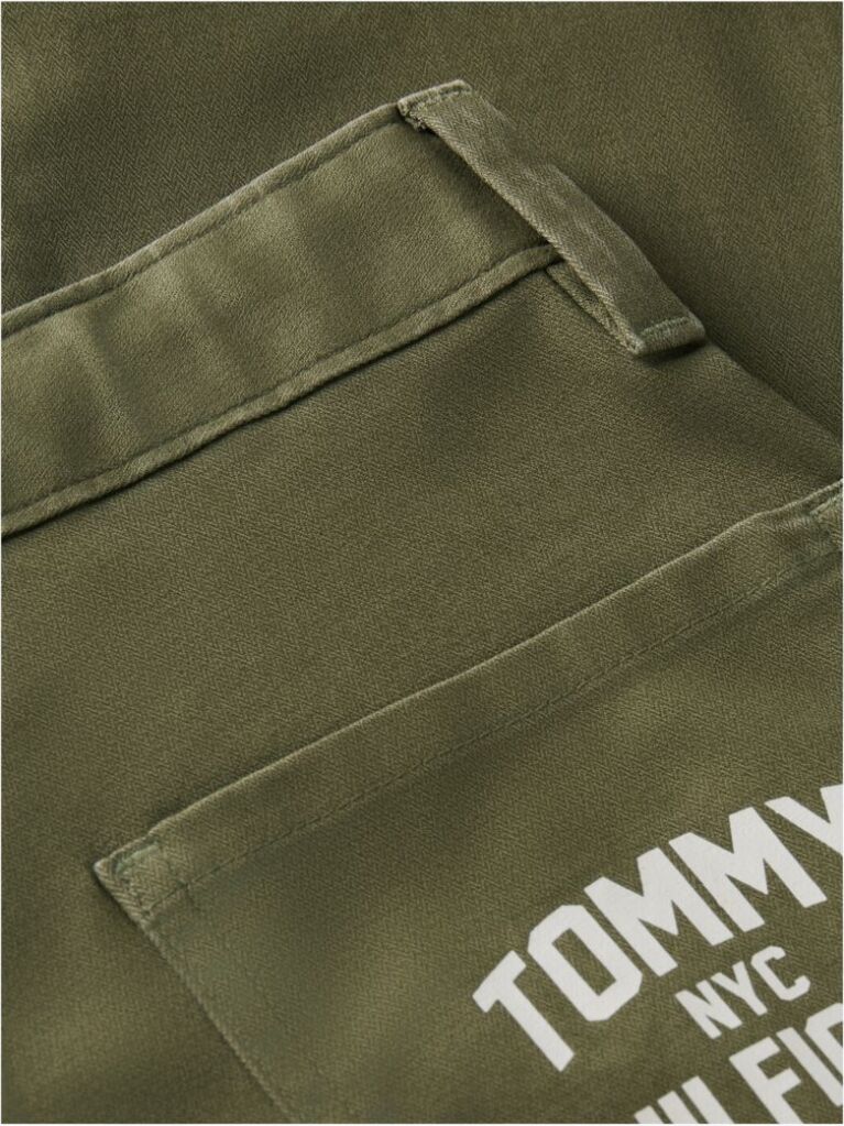 Green Herringbone Relaxed Twill Trousers  Boys