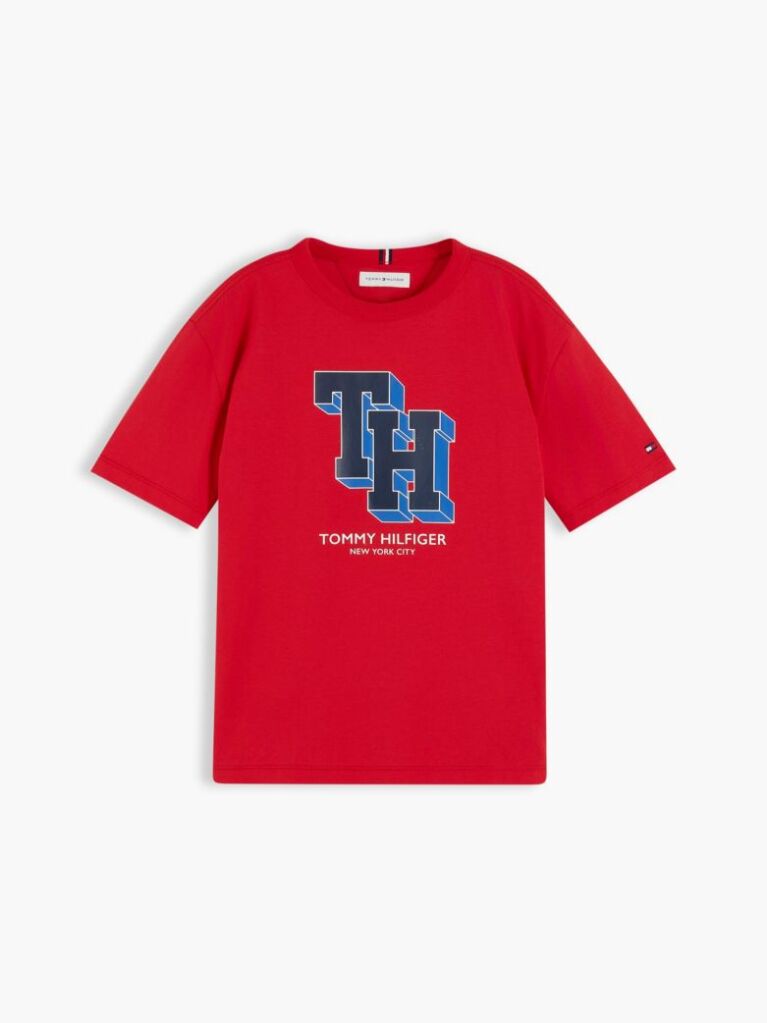 Red Varsity Logo Jersey T-Shirt  Boys