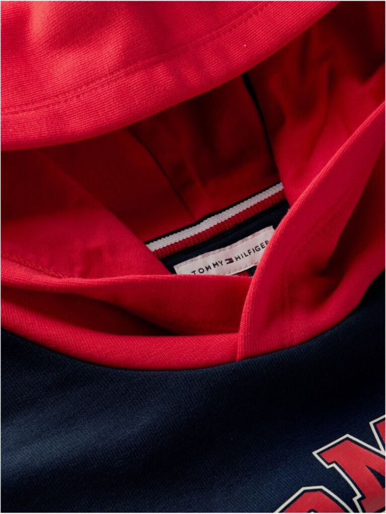 Blue Colour-Blocked Logo Terry Hoody  Boys