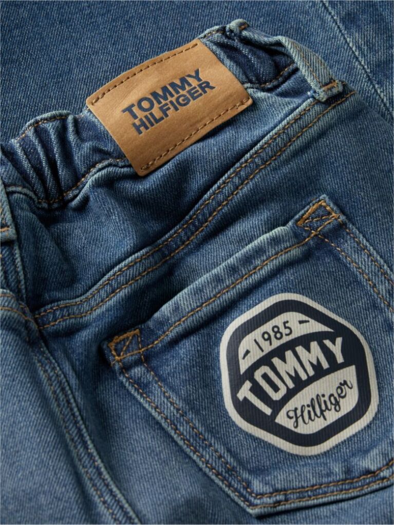 Blue Graphic Elasticated Waist Wide Leg Jeans  Boys