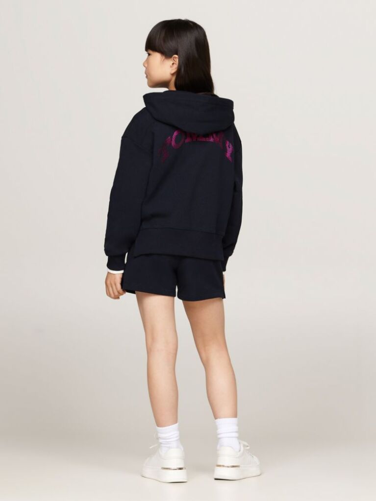 Μπλε Hoody Με Varsity Λογότυπο Πίσω  Κορίτσια