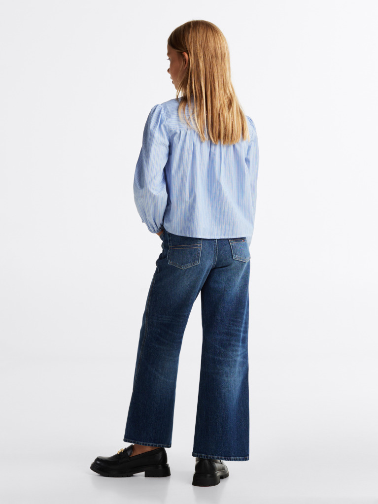 Multi Stripe Pleated Blouse  Girls