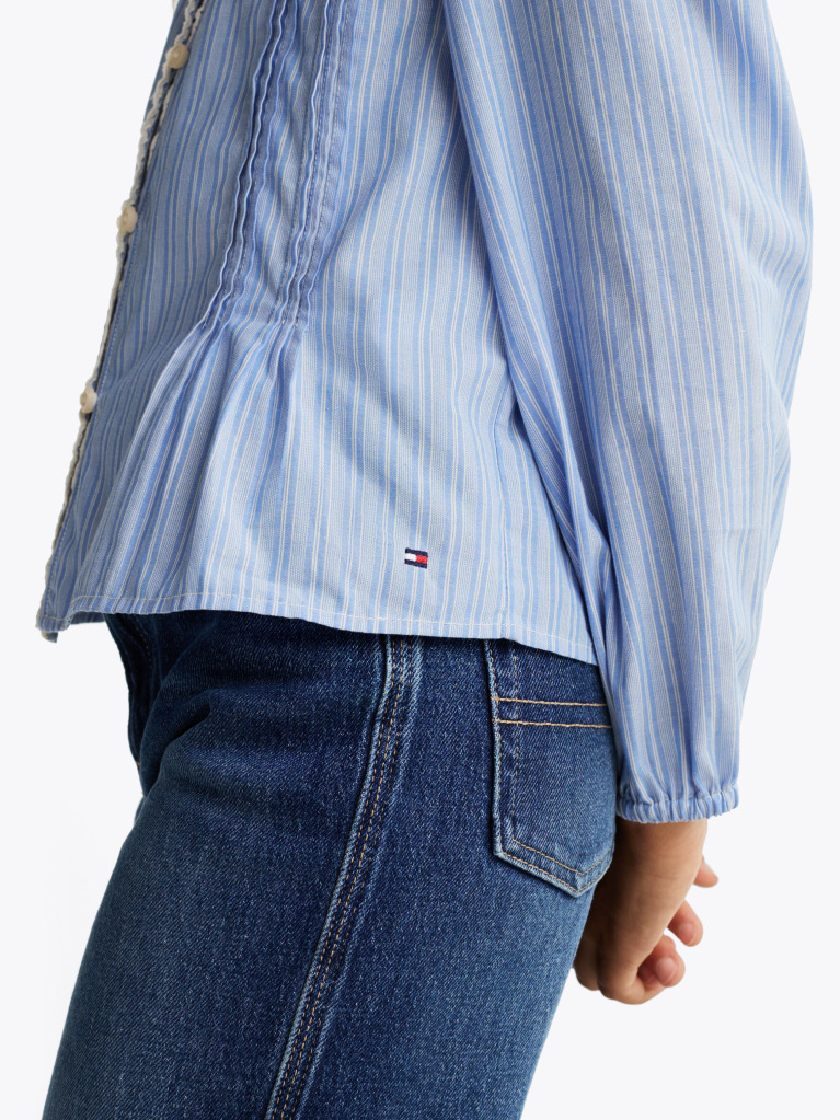 Multi Stripe Pleated Blouse  Girls