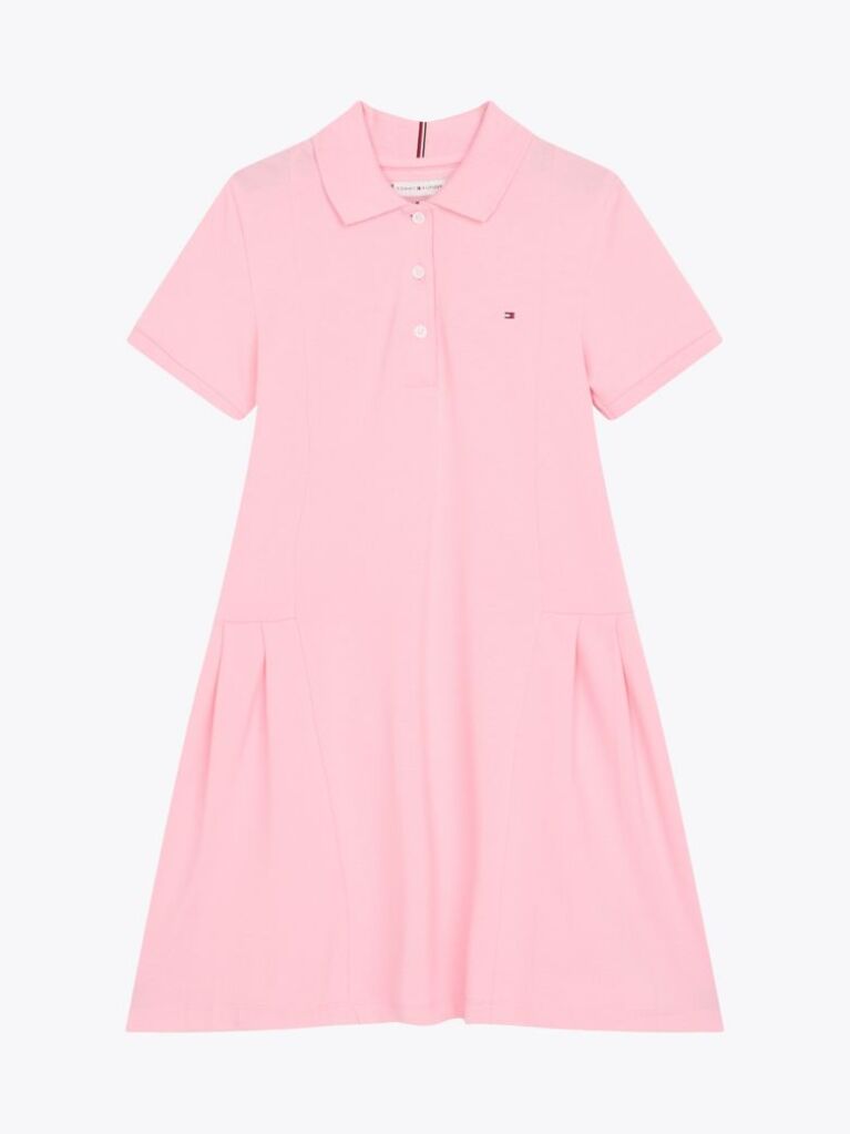 Pink Pleated Polo Dress  Girls