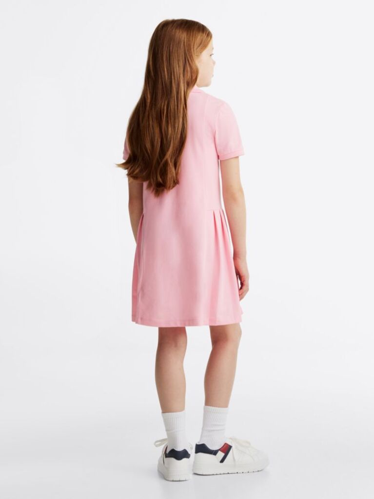 Pink Pleated Polo Dress  Girls