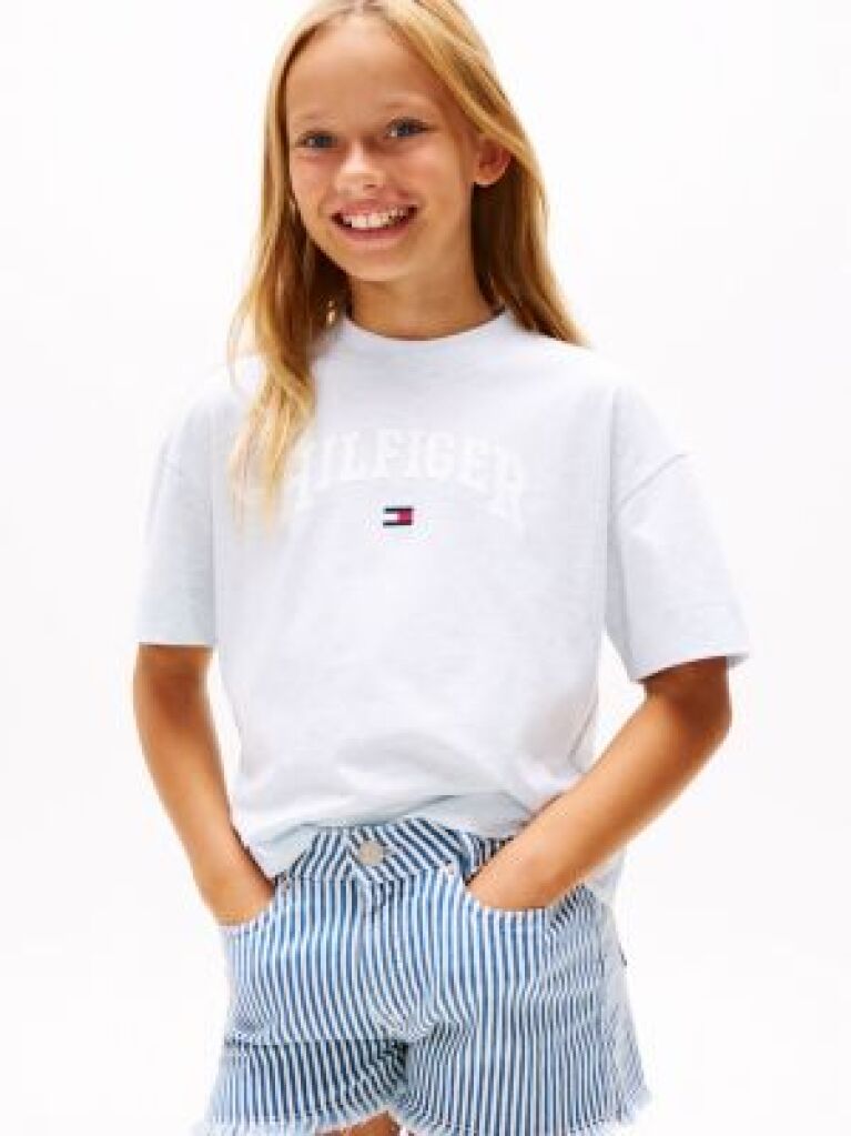 Μπλε T-Shirt Με Varsity Λογότυπο  Κορίτσια