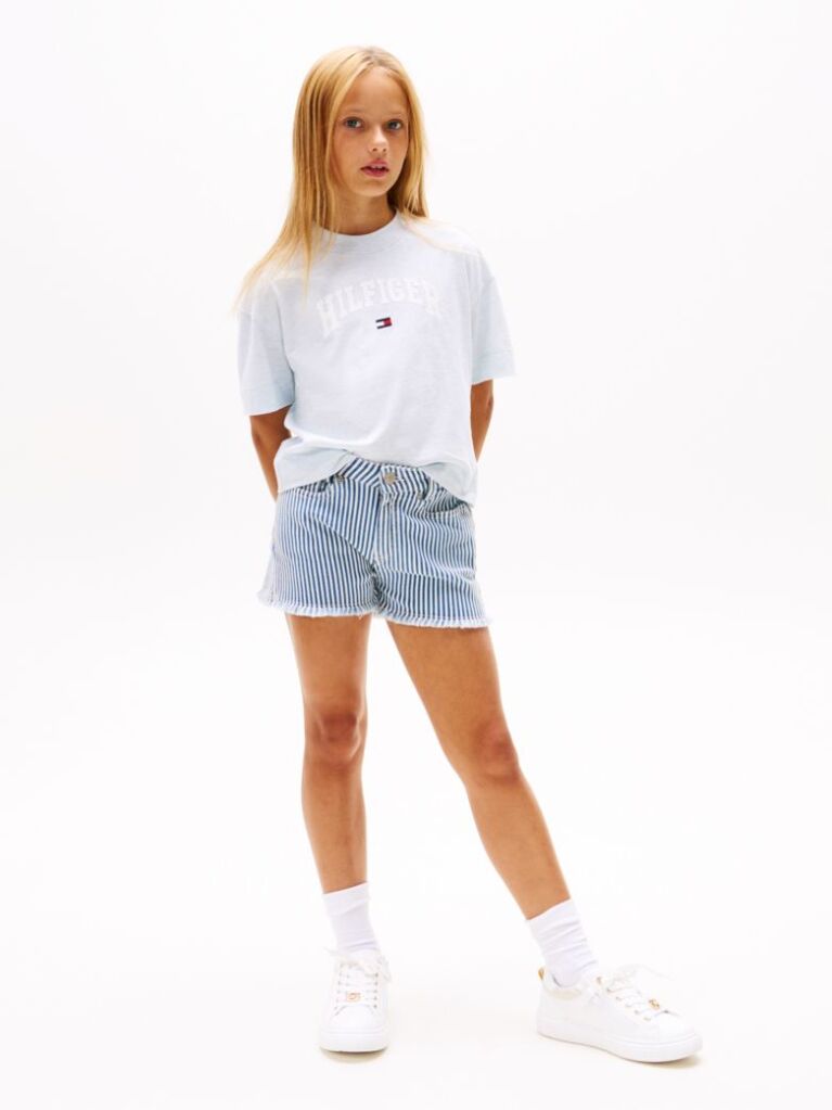 Μπλε T-Shirt Με Varsity Λογότυπο  Κορίτσια