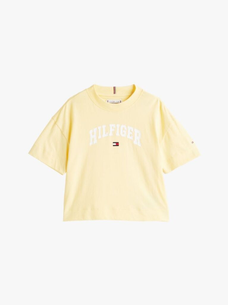 Κίτρινο T-Shirt Με Varsity Λογότυπο  Κορίτσια