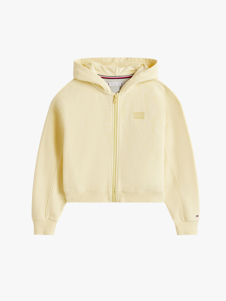 Κίτρινο Άνετο Hoody Με Φερμουάρ  Κορίτσια