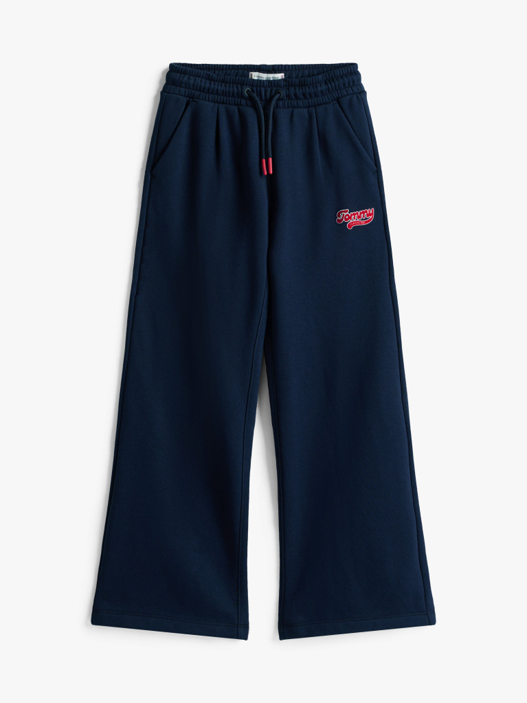 Blue Varsity Flock Logo Wide Leg Joggers  Girls