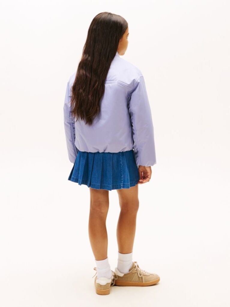 Purple Essential Relaxed Padded Bomber Jacket  Girls