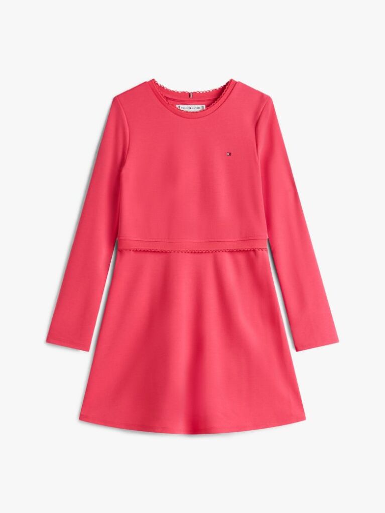 Pink Punto Milano Skater Dress  Girls