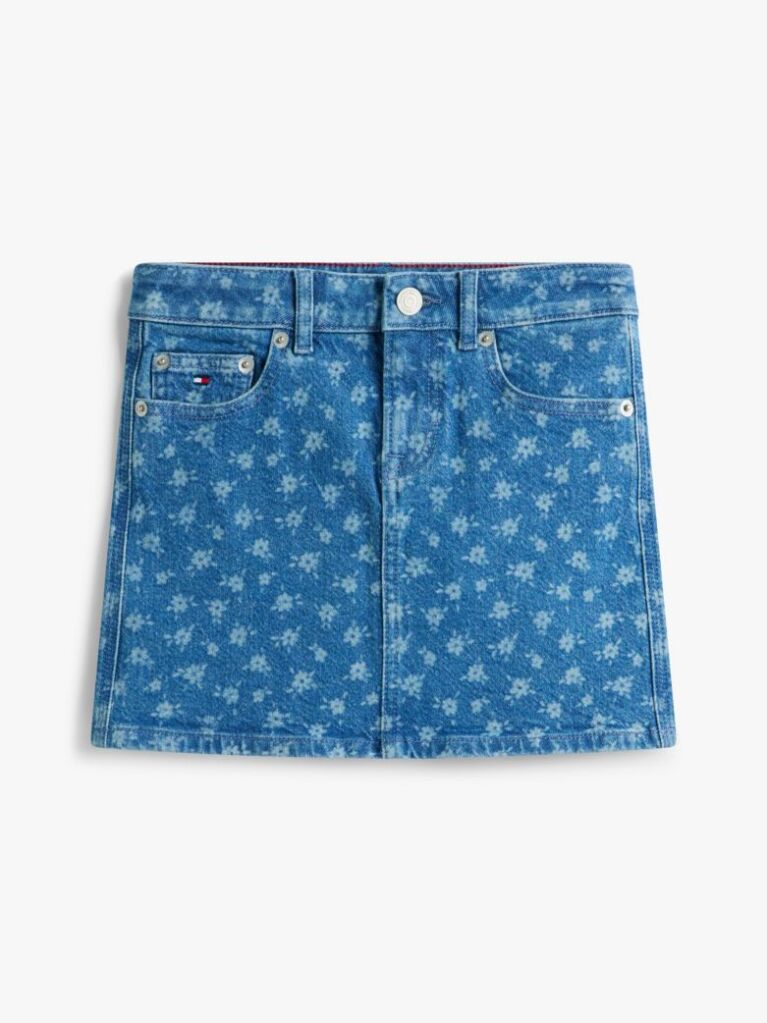 Denim Φλοράλ Denim Φούστα Με Κεντητό Σημαιάκι  Κορίτσια