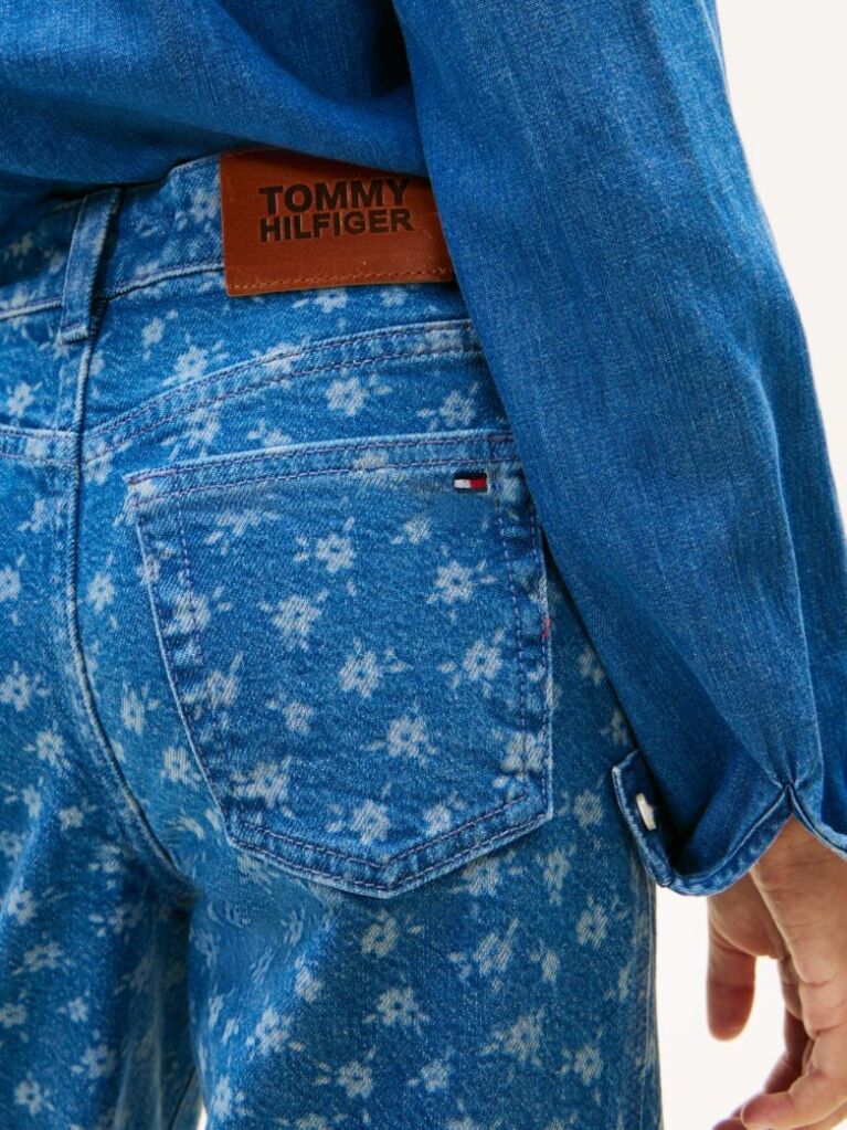 Denim Mabel Floral Print Wide Leg Jeans  Girls