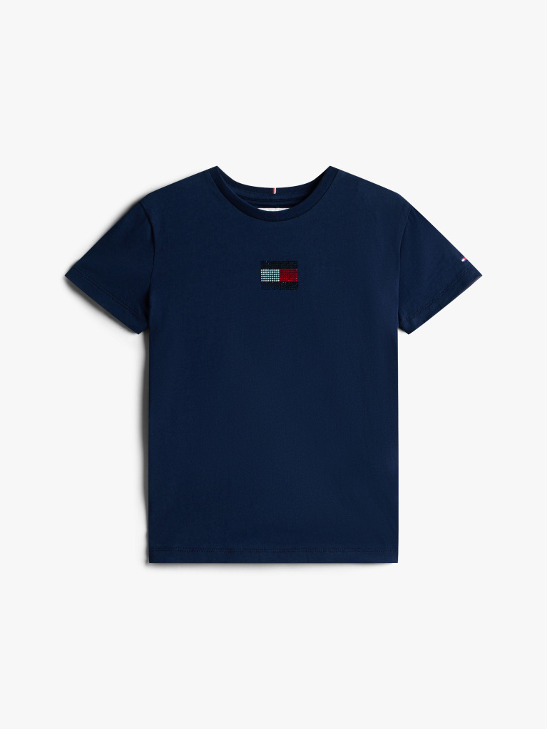 Μπλε Jersey T-Shirt Με Σημαία  Κορίτσια