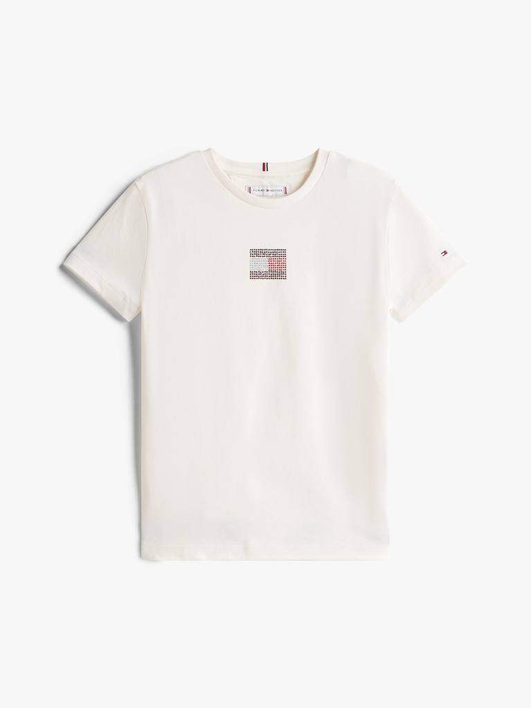 Μπεζ Jersey T-Shirt Με Σημαία  Κορίτσια