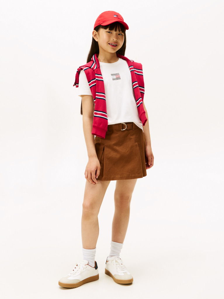 Μπεζ Jersey T-Shirt Με Σημαία  Κορίτσια