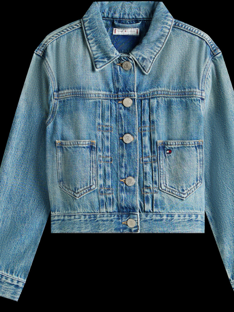 Blue Trucker Denim Flag Jacket  Girls