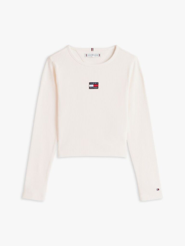 White Heritage Extra Slim Long Sleeve T-Shirt  Girls